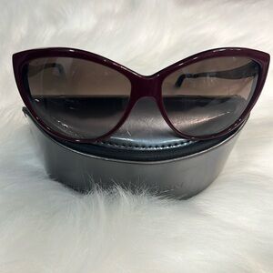Alexander McQueen Burgundy Sunnies